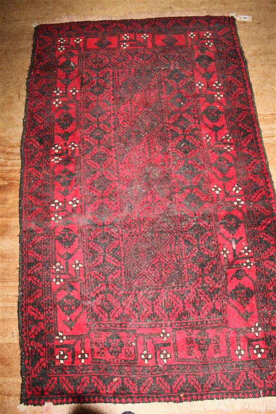 Red ground rug